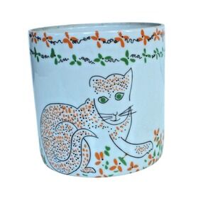 Cats‎ Meow Utensil Cup Gloria Vanderbilt Taste Seller Sigma Japan Porcelain VTG